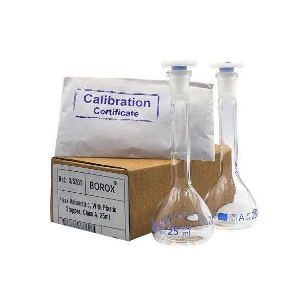 Borox Cam Balon Joje 25 ml - PP Tıpalı - Class A Sertifikalı - Cam Flask - 2 Adet/Kutu