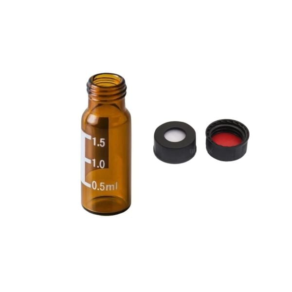 Borox Cam Vial Vida Kapaklı N9 - Amber 2ml - 100 Adet/Paket