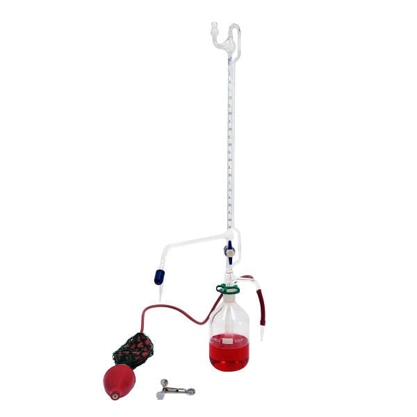 Borox Otomatik Büret 10 ml 0.05 ml Teflon Musluk - Class A Sertifikalı - PTFE Ara Musluklu
