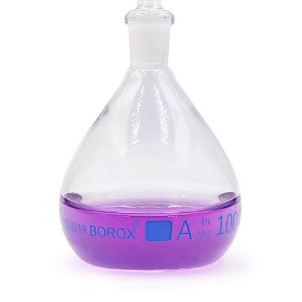 Borox Piknometre 100 ml - Kalibreli - Gay Lussac Tipi - Cam Kapiler Tıpalı