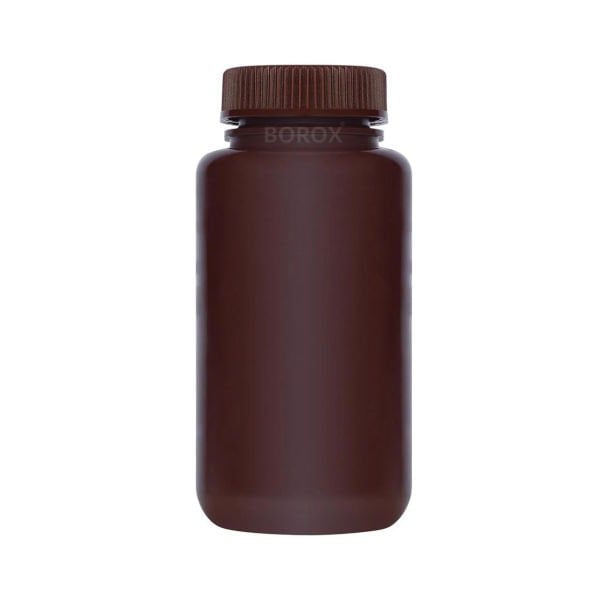 Borox Numune Şişesi 1000ml - Vida Kapaklı - HDPE Amber Şişe - Geniş Ağızlı Saklama Şişesi