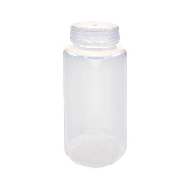 Borox Numune Şişesi 500ml - Vida Kapaklı - PP Şeffaf Şişe - Geniş Ağızlı Saklama Şişesi