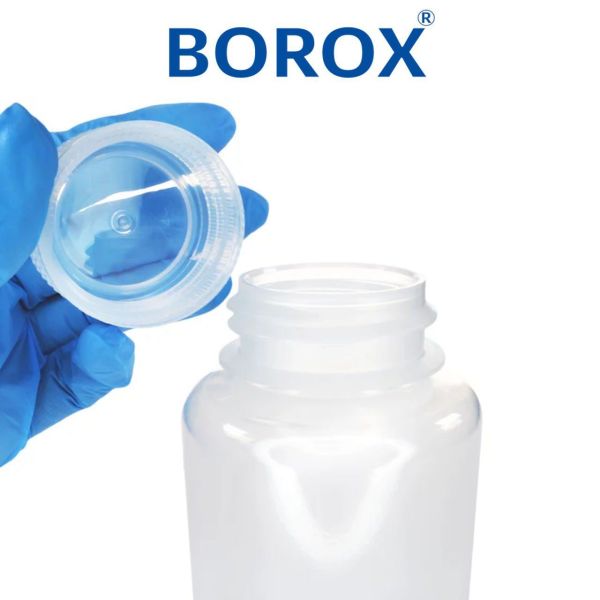 Borox Numune Şişesi 250ml - Vida Kapaklı - PP Şeffaf Şişe - Geniş Ağızlı Saklama Şişesi