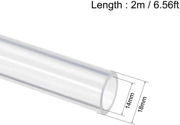 Borox Silikon Hortum 14x18mm - Şeffaf 1 metre - Silicon Hose