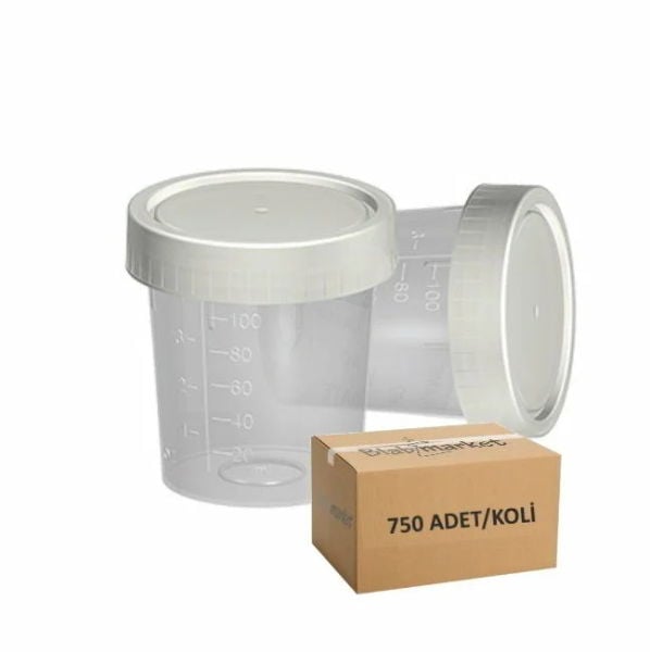 İdrar Numune Kabı 100ml - Pnömatik Sistem Nonsteril 750 Adet