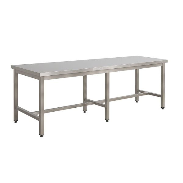 Borox Paslanmaz Çelik Laboratuvar Masası 260x80x85mm - Büyük Deney Masası - Çalışma Tezgahı