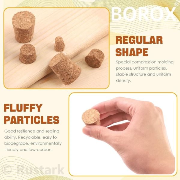 Borox Mantar Tıpa No 3 - 15x21x26mm - 100 Adet Toptan