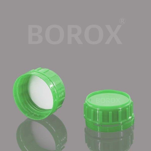 Borox Plastik Yuvarlak Şişe 250 ml - Yeşil Kapaklı 5 Adet