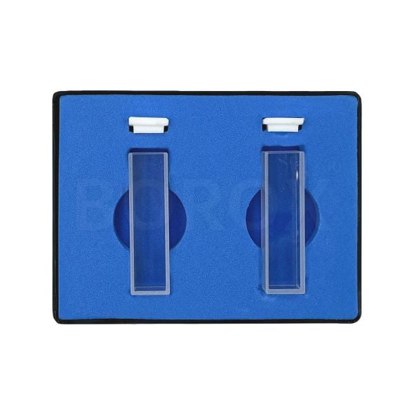 Borox Floresan Kuvars Spektrofotometre Küveti - Makro 3,5 ml - 2 Adet Kutu