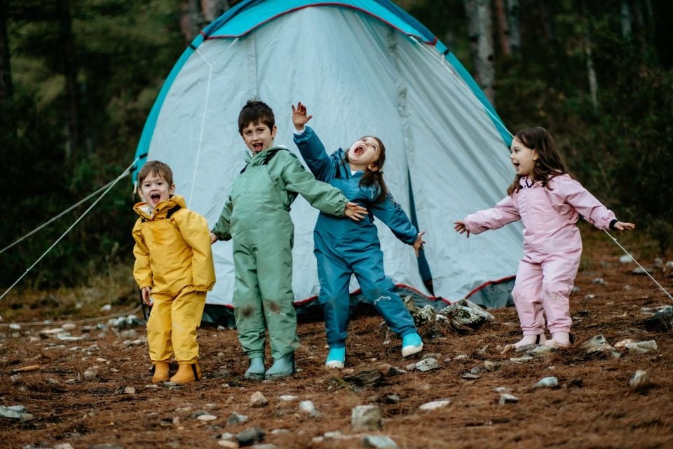 Çocuk Termal, Kar, Yağmur Tulumu, Pantolonu (Poları Takılıp Çıkarılabilen)-Açık Yeşil