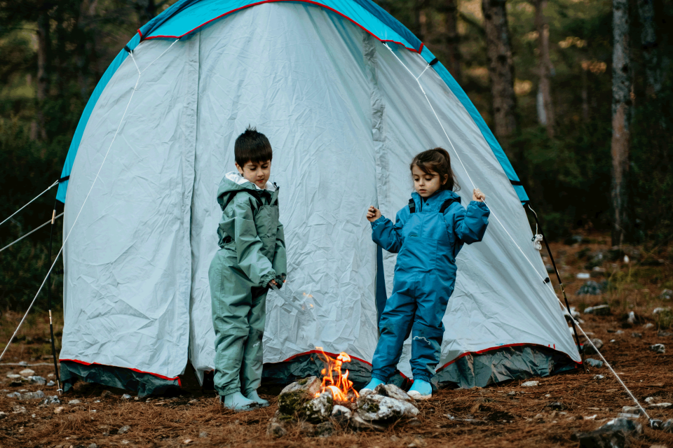 Tiny Jungle Elf Çocuk Termal, Kar, Yağmur Montu-Koyu Yeşil