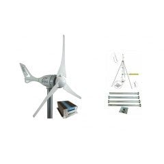 Set İ-500 12 v Rüzgar Türbini + Şarj Kontrol Cihazı + Direk Seti Full Set