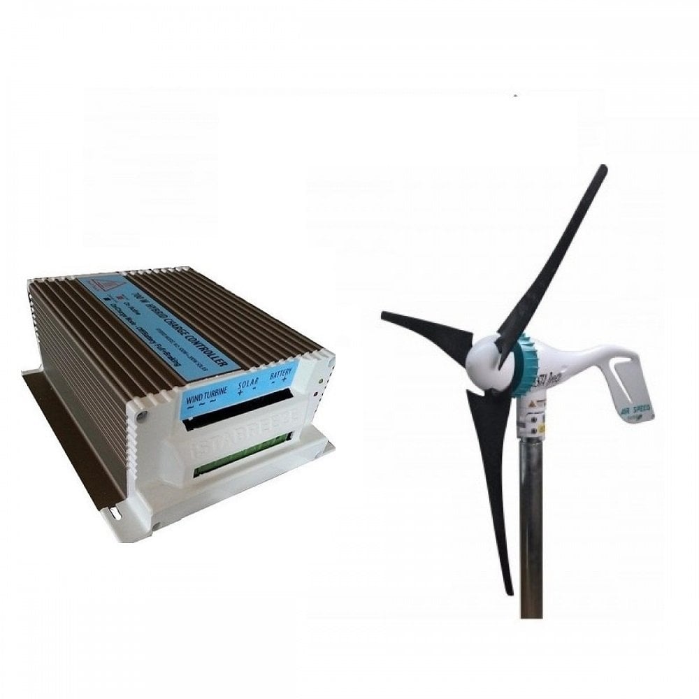 Set Air Speed 500W 12V Rüzgar Türbini + Hibrit Şarj Kontrol Cihazı
