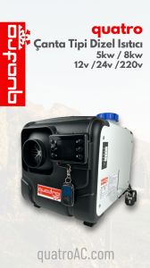 12V 24V 220V 8kw Çanta Tipi Ortam Isıtıcı (Çadır - Tiny House - Kış Bahçesi)
