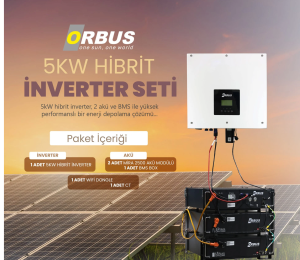 5KW HİBRİT İNVERTER+AKÜ SETİ
