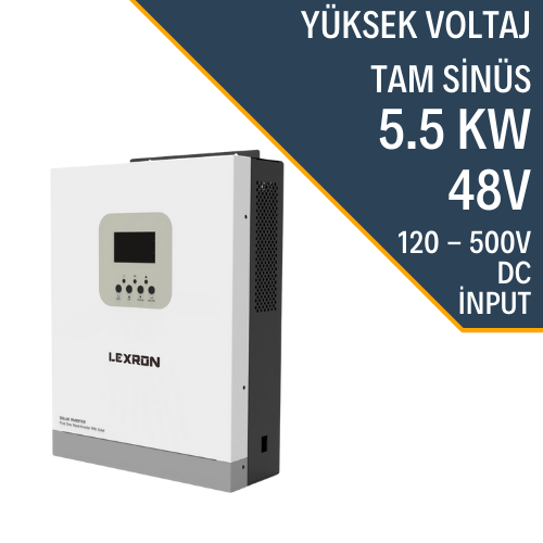 Lexron 5.5KW MPPT PARALEL 120-500V PV INPUT 100A MPPT INVERTER PARALLENEBİLİR