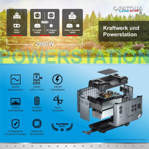 Patona 9973 Platinum Powerstation Taşınabilir Güç İstasyonu 5000W Pro