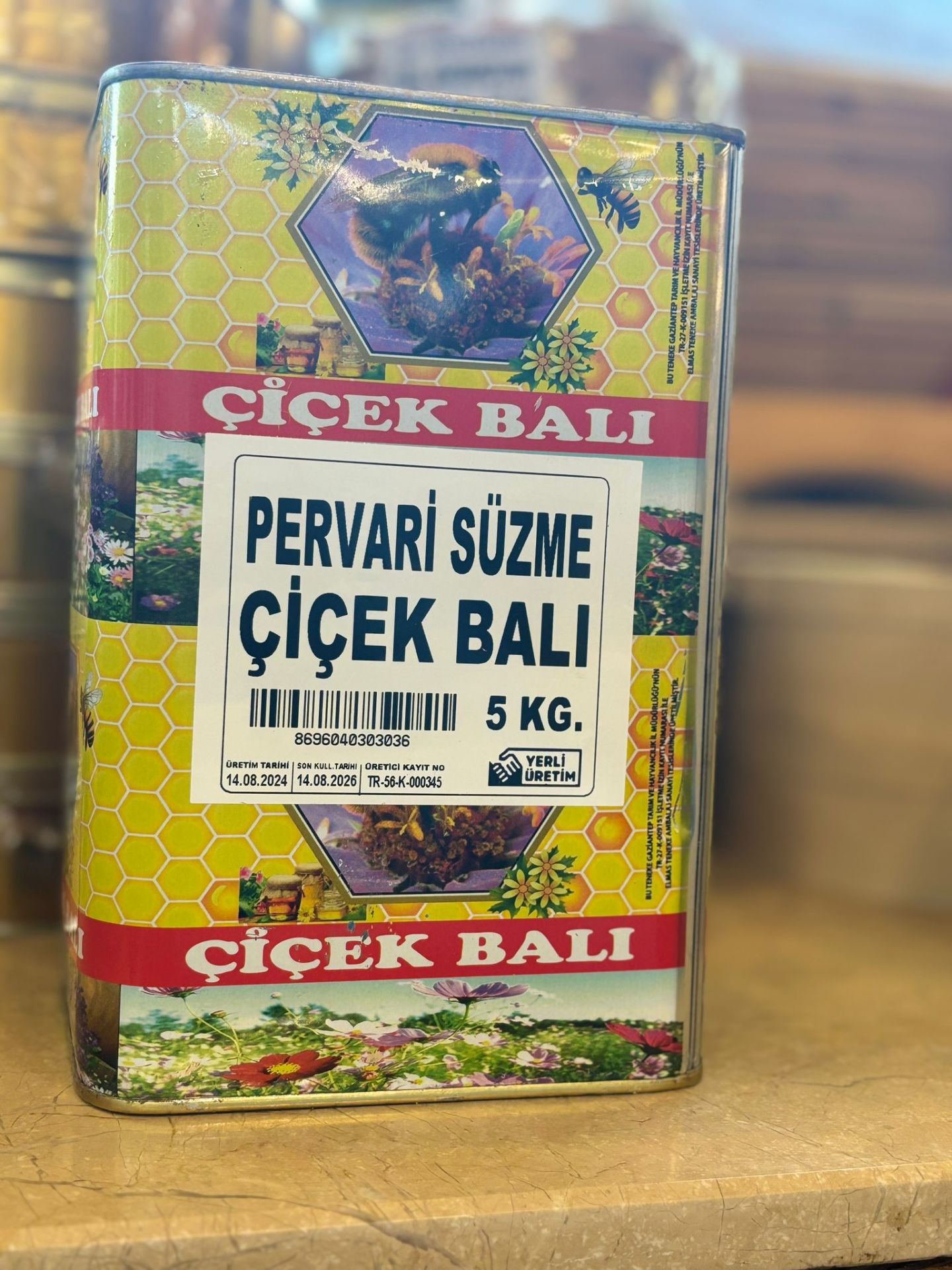 Pervari Süzme Bal (5 Kg Teneke)