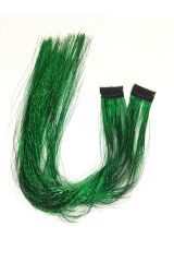 Prodiva Saç Aksesuarı Klipsli Simli Saç İpi - Yeşil - 10 Paket / 20 Adet