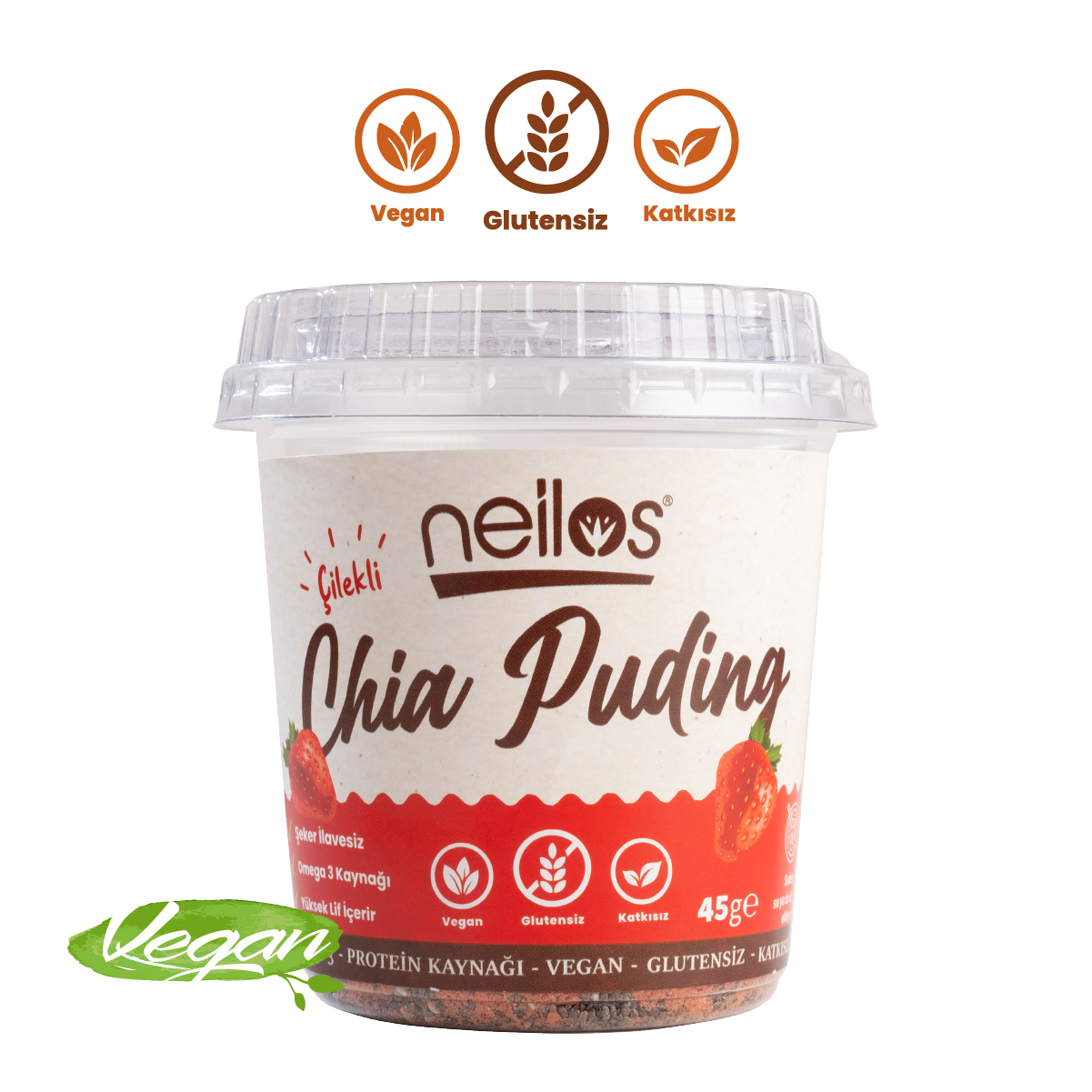 Vegan Glutensiz Chia Puding 45 gr