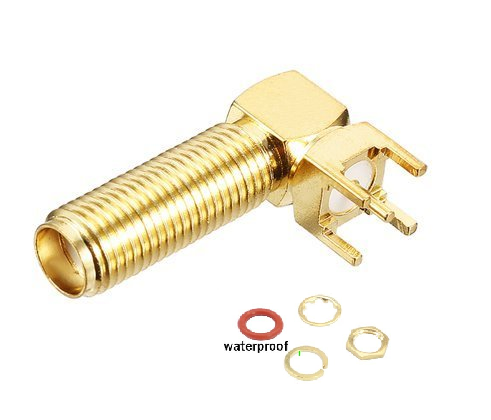 SMA-KWE Dişi 90° PCB Konnektör , 26mm