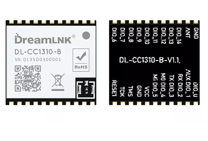 DL-CC1310-B433, 433MHz Wireless Transparent, SoC Transceiver Module, TI CC1310 Chip
