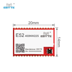 E52-400NW22S , 433MHz MESH Modul,  22dBm, 2.5km, UART, SMD
