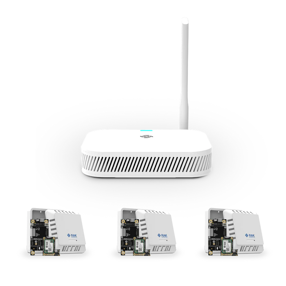 Indoor Environment Monitoring Kit , Air Quality Monitoring kit with a Gateway for LoRaWAN