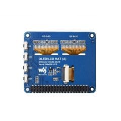 Raspberry Pi OLED/LCD HAT, Onboard 2inch IPS LCD Main Screen and Dual 0.96inch Blue OLED Secondary Screens