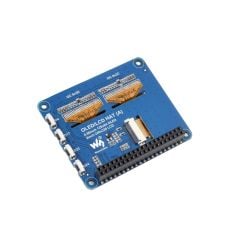 Raspberry Pi OLED/LCD HAT, Onboard 2inch IPS LCD Main Screen and Dual 0.96inch Blue OLED Secondary Screens