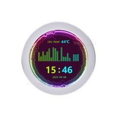 2.8 Inch USB Monitor, IPS Panel, Water Cooler Screen, PC case Secondary Screen, 480×480 Resolution, With Music Spectrum Analysis Function