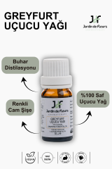 JdF Aromaterapi Greyfurt (Grapefruit) Uçucu Yağı 10 ml - %100 Saf