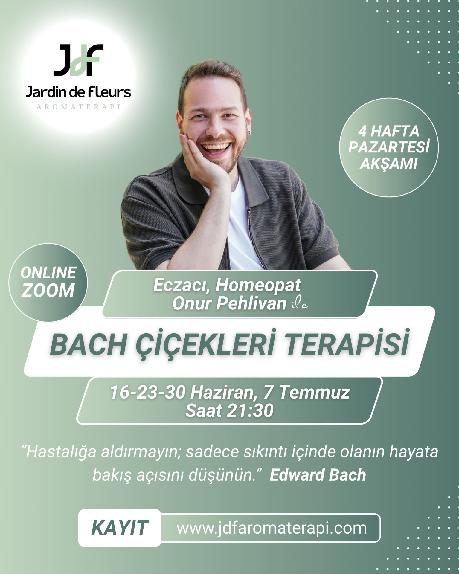 JdF Aromaterapi - Bach Çiçekleri Terapisi Eğitimi 2025 - Haziran Grubu