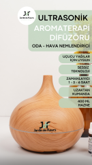 Jardin de Fleurs Ultrasonik Aromaterapi Difüzörü, Oda ve Hava Nemlendiricisi 440 ml