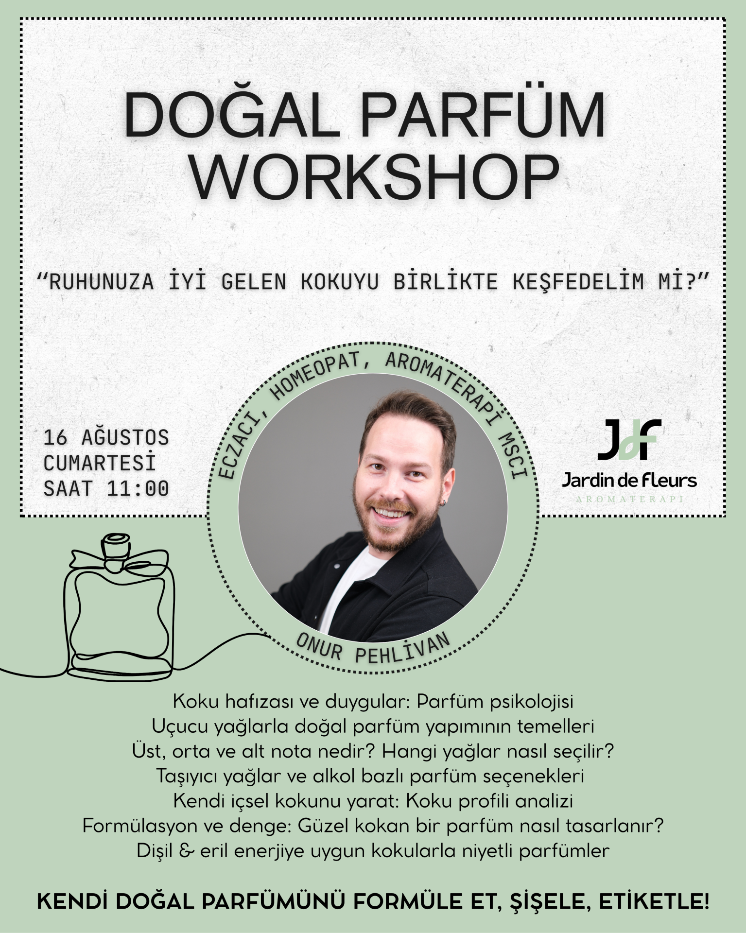 JdF Doğal Parfüm Atölyesi - Eczacı, Homeopat Onur Pehlivan ile
