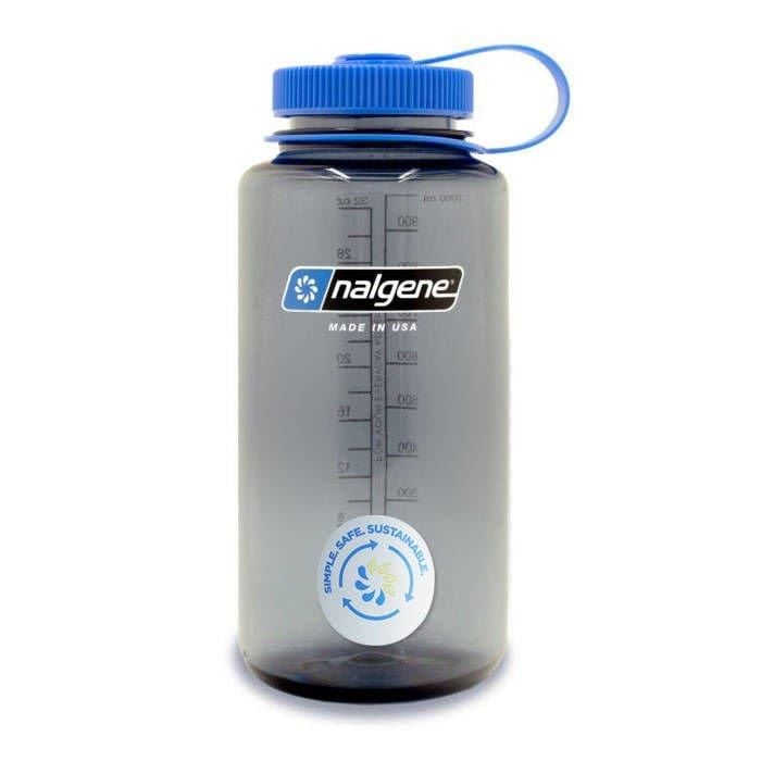 Nalgene 32oz WM Gray w/Blue Cap, Happy Gene Sustain