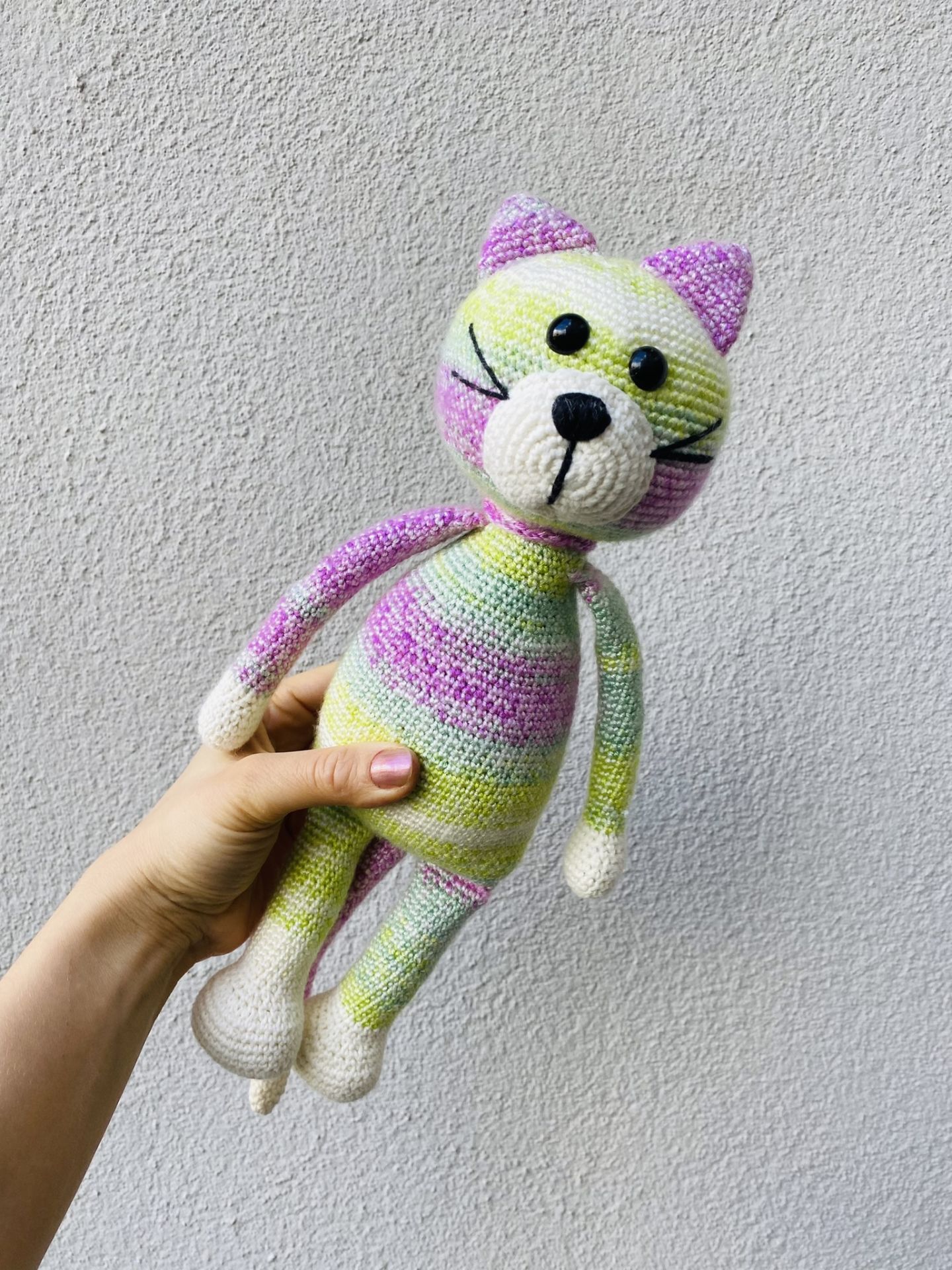 Sutra Çizgili Kedi Amigurumi Uyku Arkadaşı