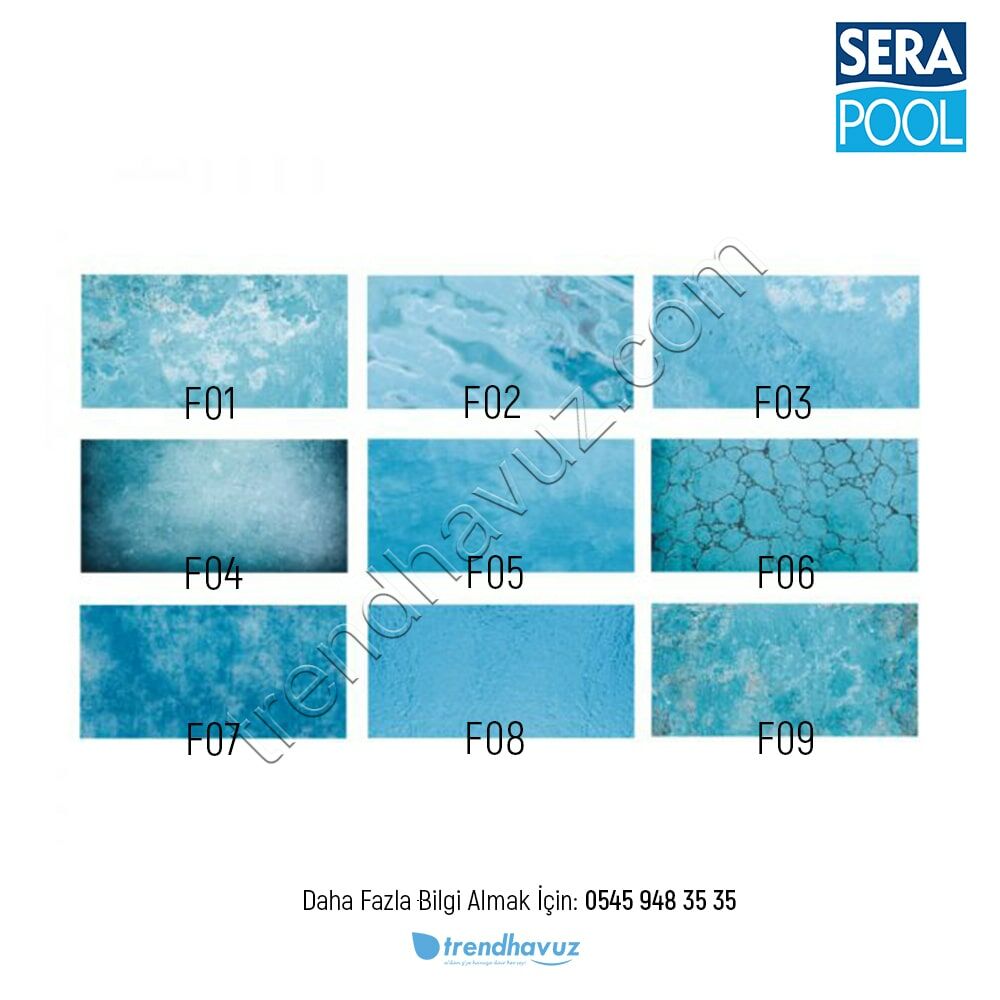 Serapool Blue Bead Doğal Porselen (1 m² - 33x66 cm)