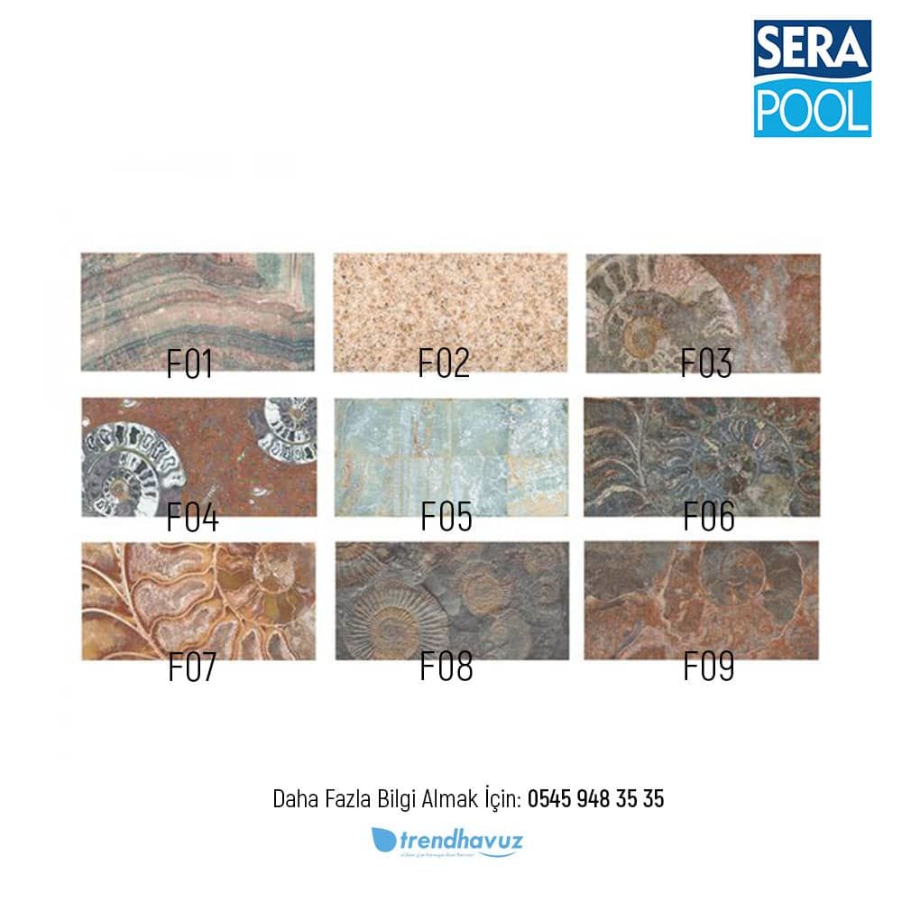 Serapool Fossil Mix Doğal Porselen (1 m² - 33x66 cm)