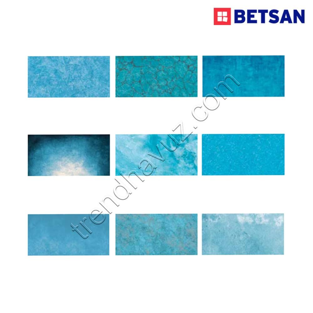 Betsan Vision Floral Blue Doğal Porselen Karo (1 m² - 33x66.5 cm)