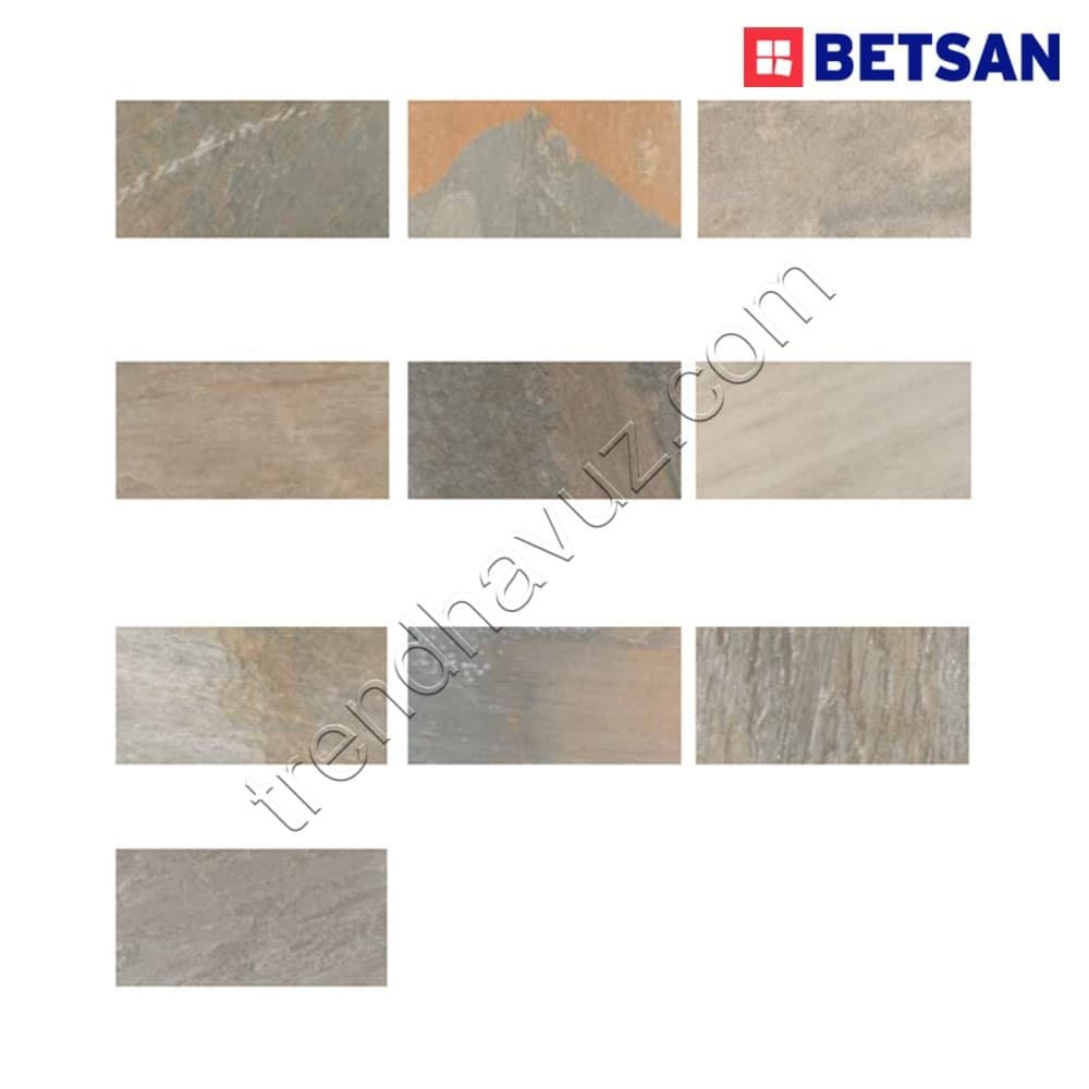 Betsan Vision Safir Doğal Porselen Karo (1 m² - 33x66.5 cm)