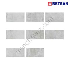 Betsan Vision Luca Grey Doğal Porselen Karo (1 m² - 33x66.5 cm)