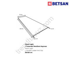 Betsan Vision Judi Grey Merdiven Kaymazı (33x120 cm)