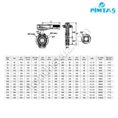 Pimtaş PVC Çıplak Kelebek Vana - Ø63