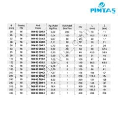 Pimtaş PVC Yapıştırma Te - Ø63 mm