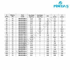 Pimtaş PVC Yapıştırma Te - Ø140 mm