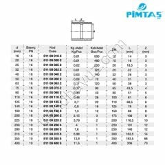 Pimtaş PVC Yapıştırma Manşon - Ø140 mm