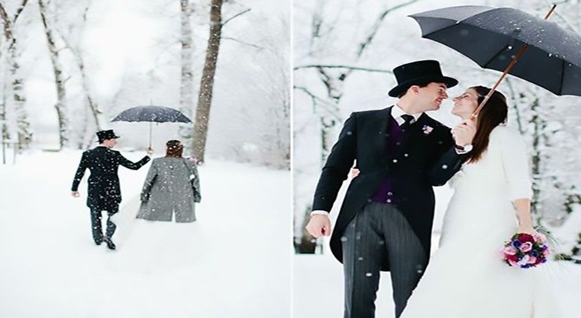 Tema de invierno en la boda