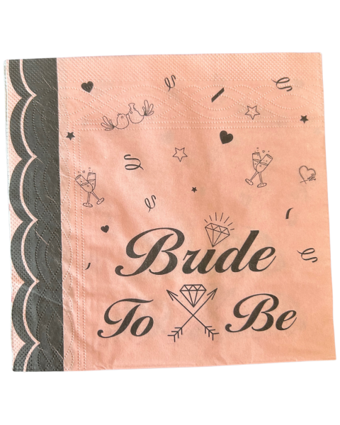 Bride to Be Themed Bachelorette Party Napkins – Pack of 20