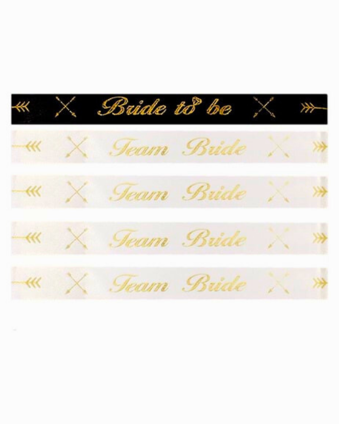 Bride & Team Bride Bachelorette Party Bracelet Set – 5-Pack
